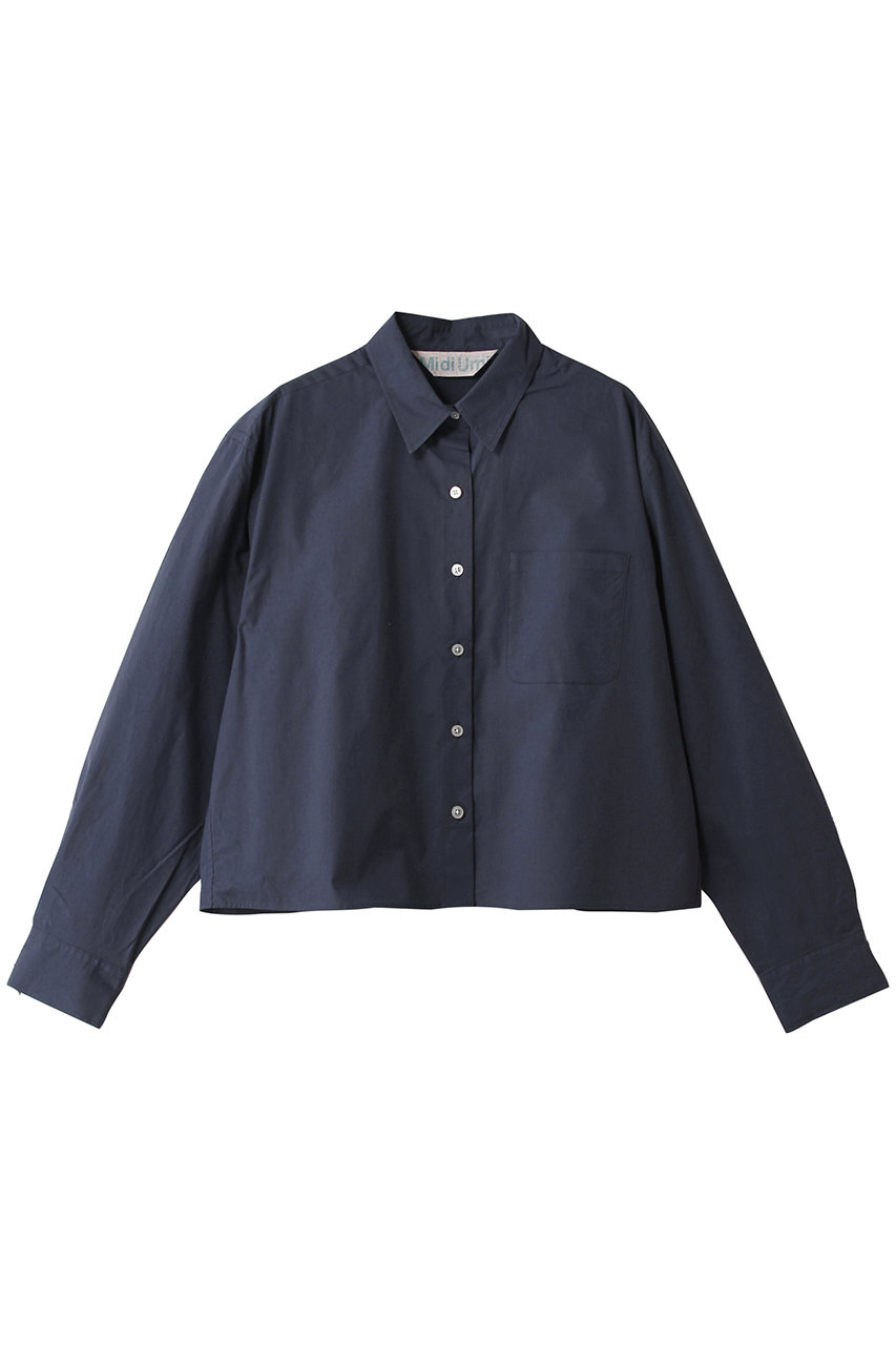 ミディウミ/MidiUmiのregular collar short shirt シャツ(navy/4-730095)