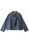 dungarees ruffle shirt シャツ ミディウミ/MidiUmi navy