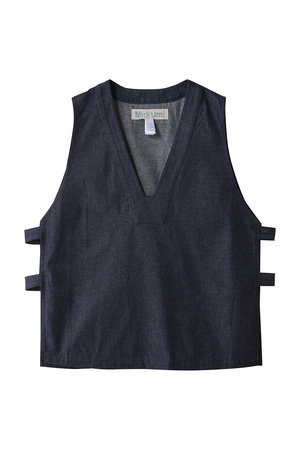 ミディウミ/MidiUmiのdenim side strap vest ベスト(110800/110806)