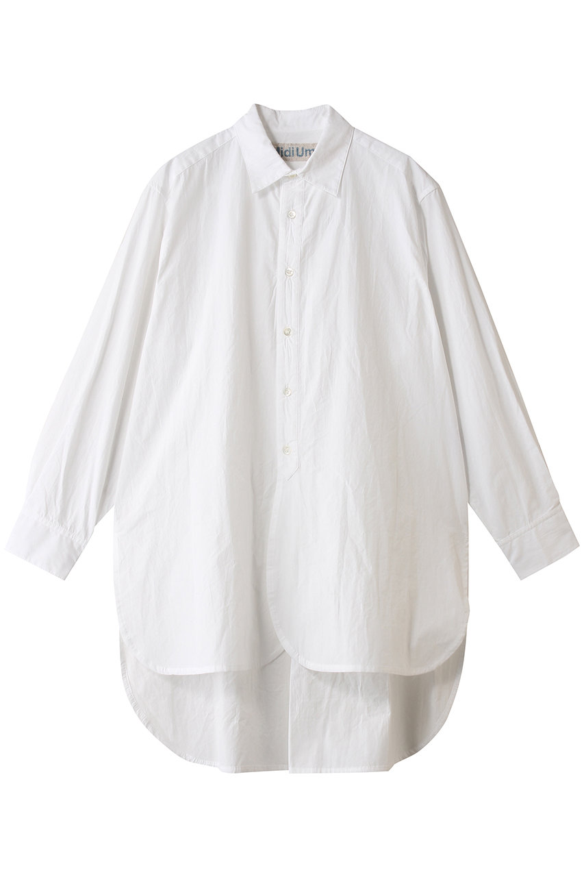 ミディウミ/MidiUmiのwide long shirt シャツ(off white/1-730088)