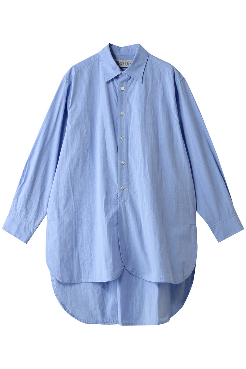 ミディウミ/MidiUmiのwide long shirt シャツ(l.blue/1-730088)