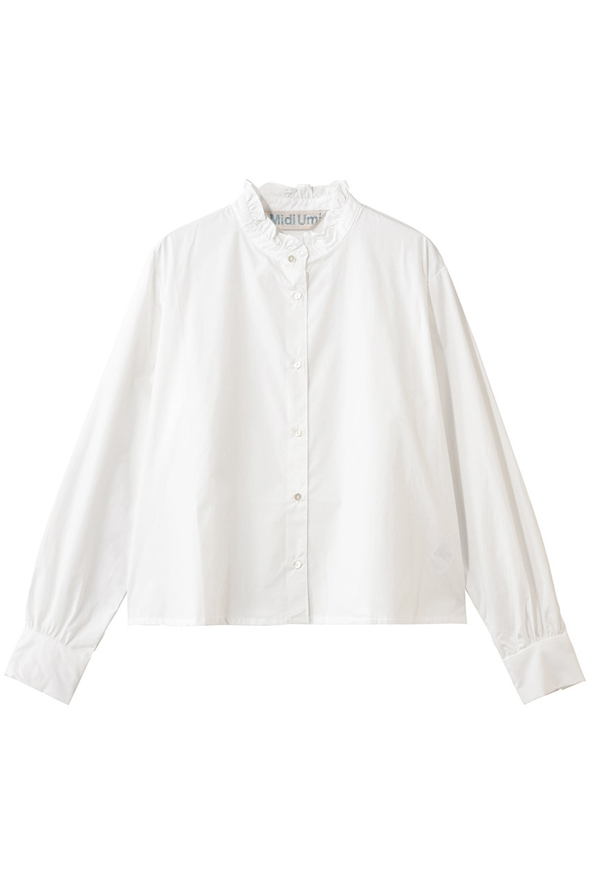 MidiUmi(ミディウミ)｜frill short shirt シャツ/off white の通販