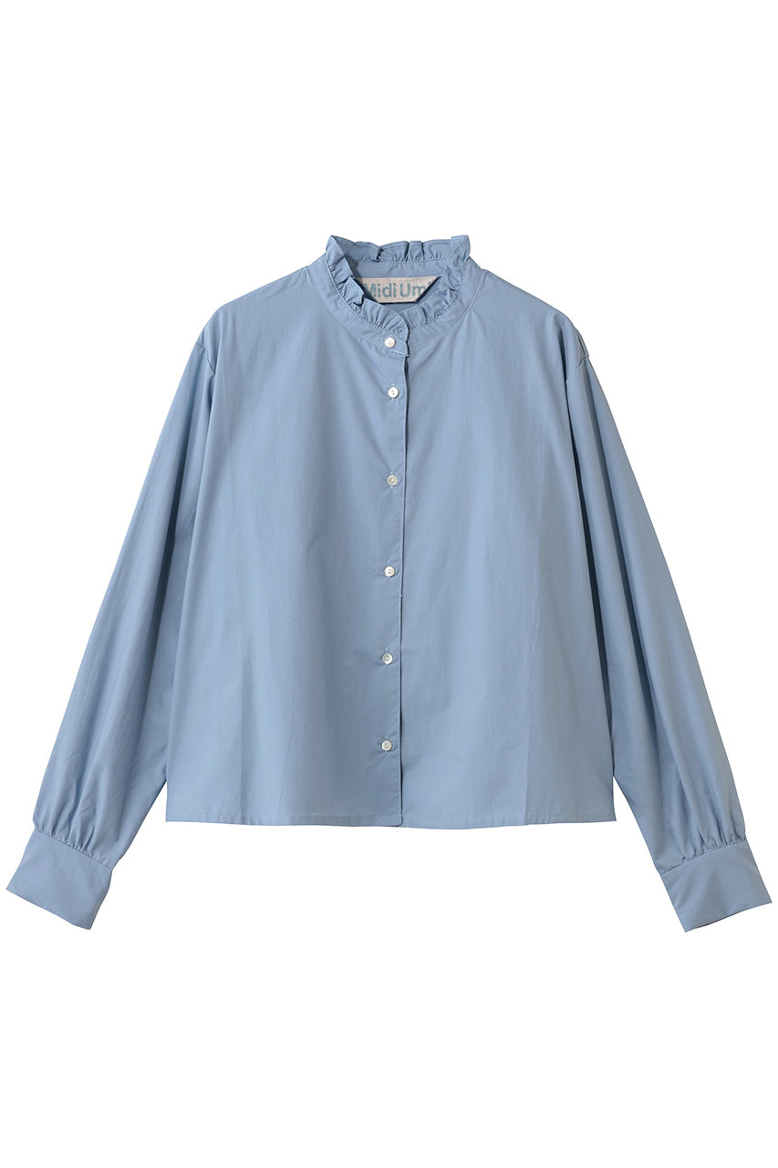 ミディウミ/MidiUmiのfrill short shirt シャツ(l.blue/1-730128)
