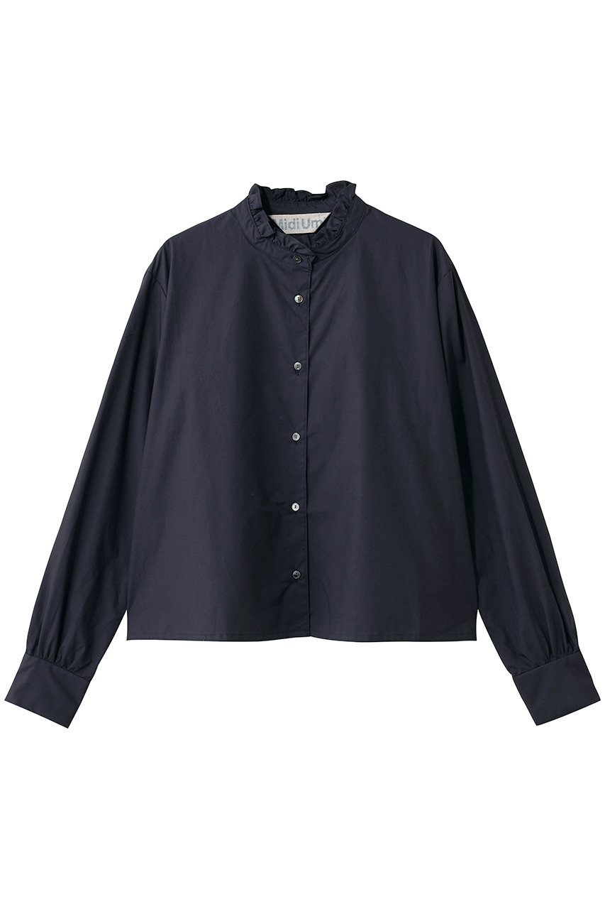ミディウミ/MidiUmiのfrill short shirt シャツ(navy/1-730128)