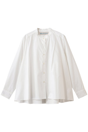 ミディウミ/MidiUmiのA line band collar shirt シャツ(110400/110403)
