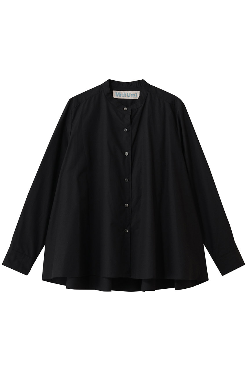 ミディウミ/MidiUmiのA line band collar shirt シャツ(black/3-73999661)