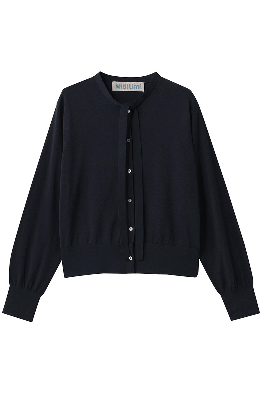 ミディウミ/MidiUmiのbow-tie knit CD カーディガン(navy/1-720100)