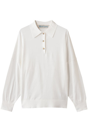 ミディウミ/MidiUmiのwide knit polo ポロ(110300/110301)