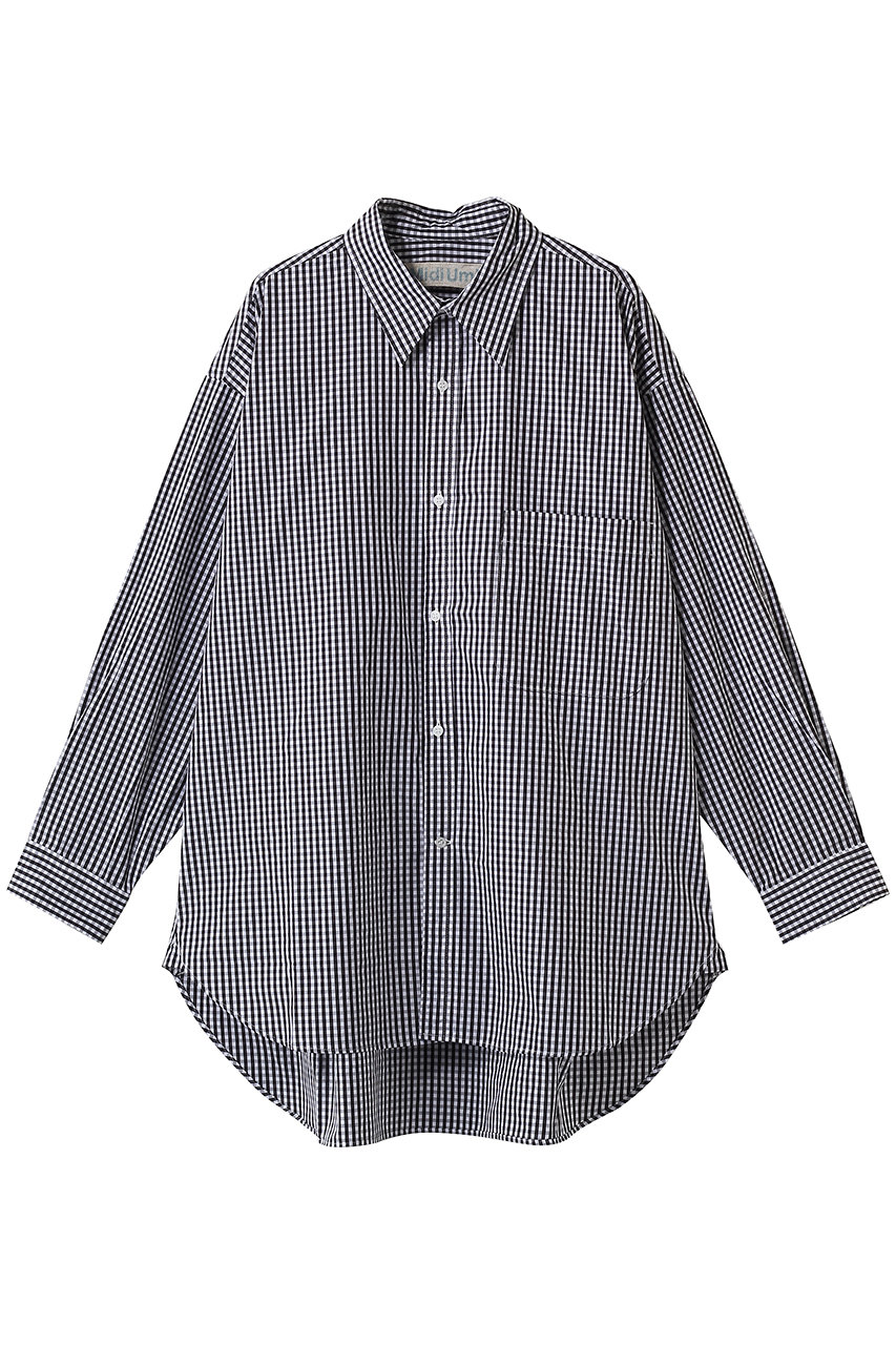 ミディウミ/MidiUmiのpatterned big shirt シャツ(black/1-730123)