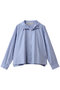 scarf like short shirt シャツ ミディウミ/MidiUmi blue