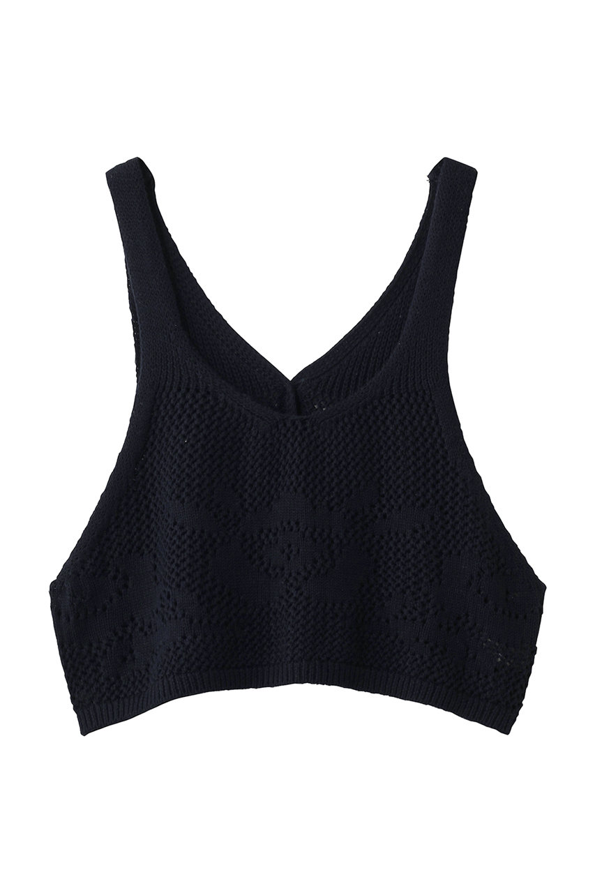 ミディウミ/MidiUmiの2way needle work vest ベスト(navy/1-720102)