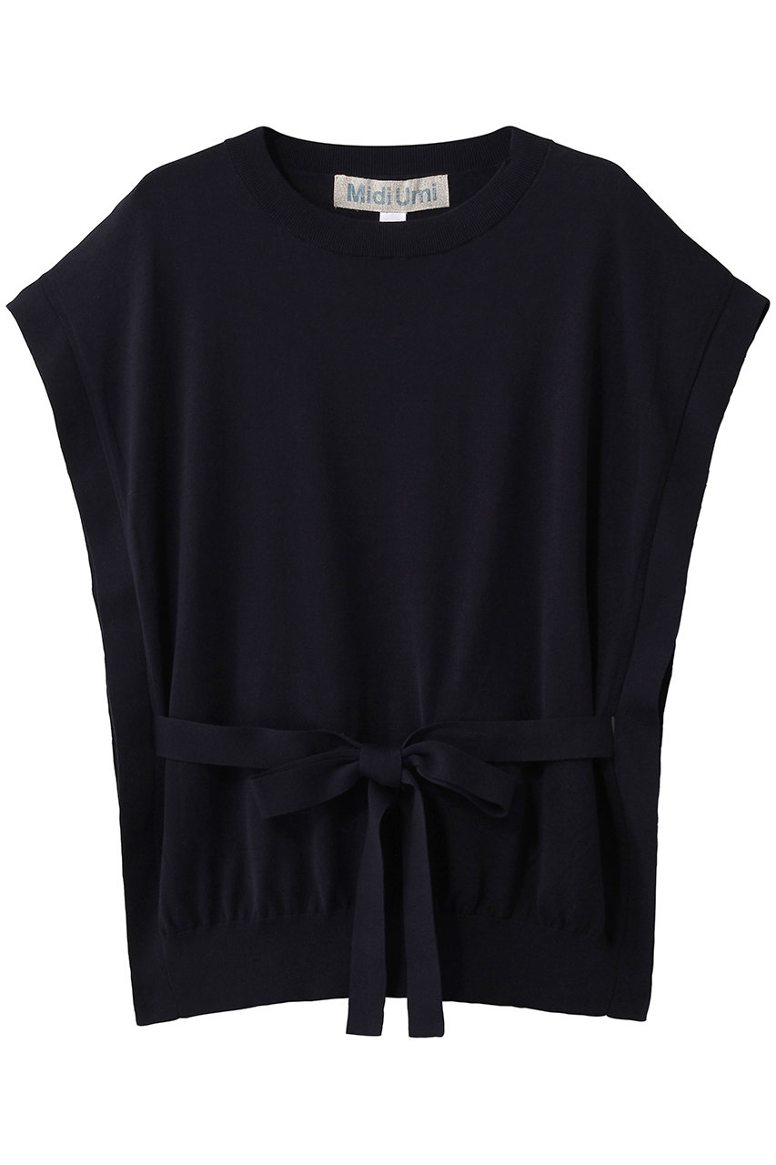 ミディウミ/MidiUmiのside ribbon vest ベスト(navy/1-720112)