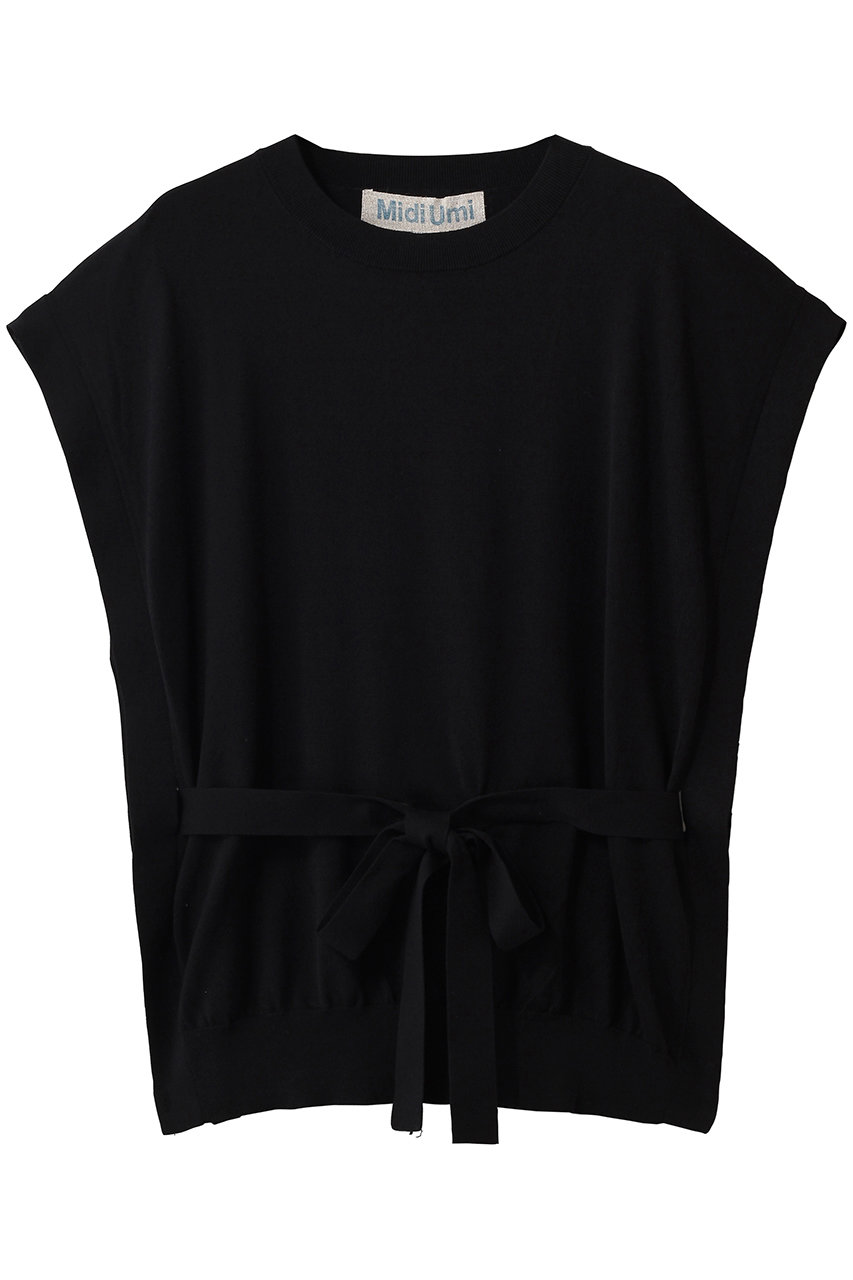ミディウミ/MidiUmiのside ribbon vest ベスト(black/1-720112)