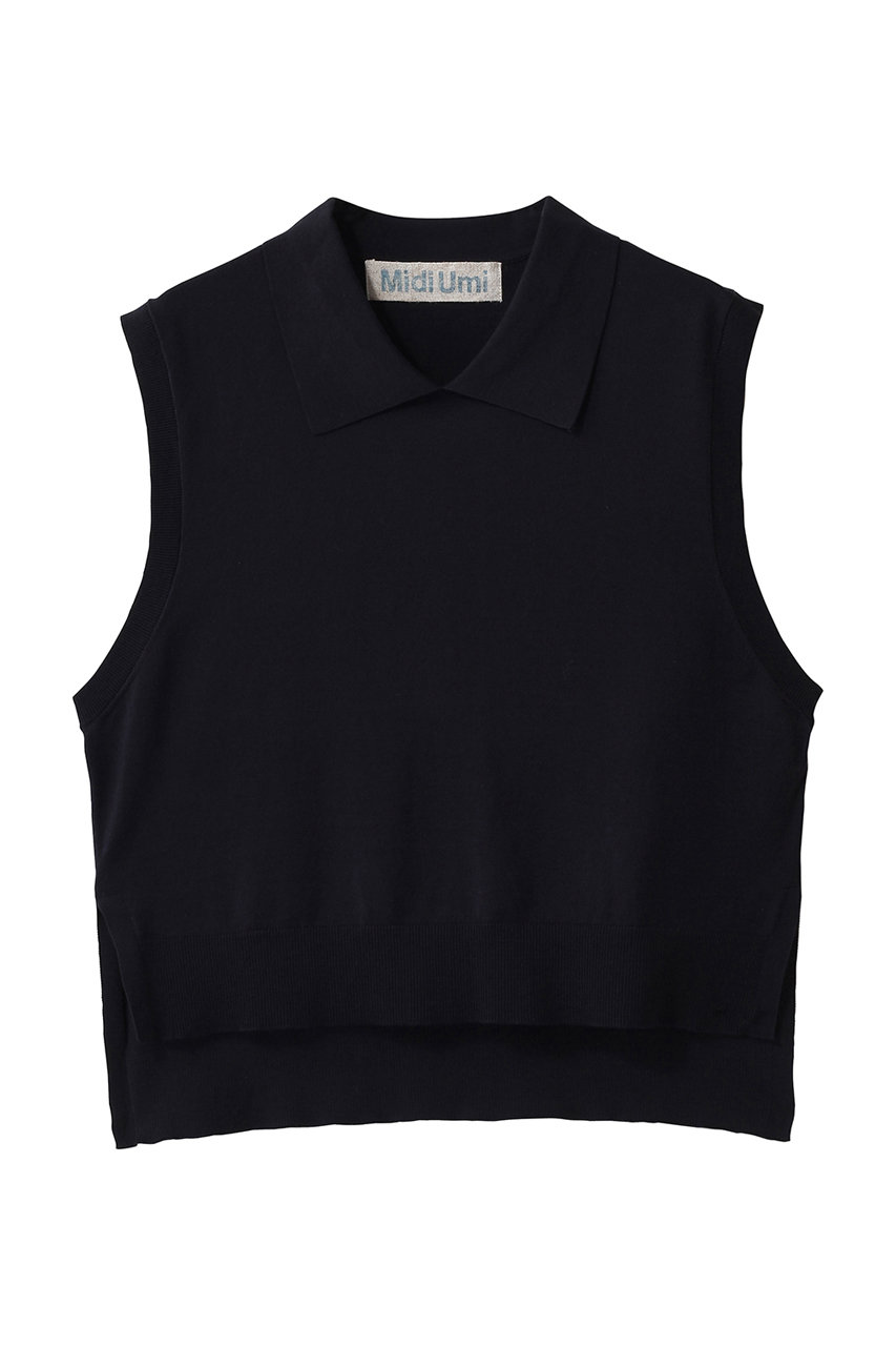 ミディウミ/MidiUmiのcollared knit vest ベスト(navy/1-720145)