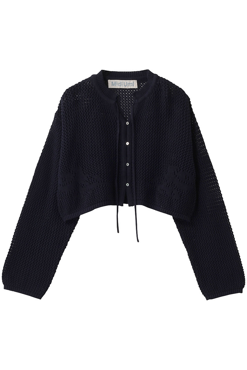 ミディウミ/MidiUmiのneedle work CD カーディガン(navy/1-720113)
