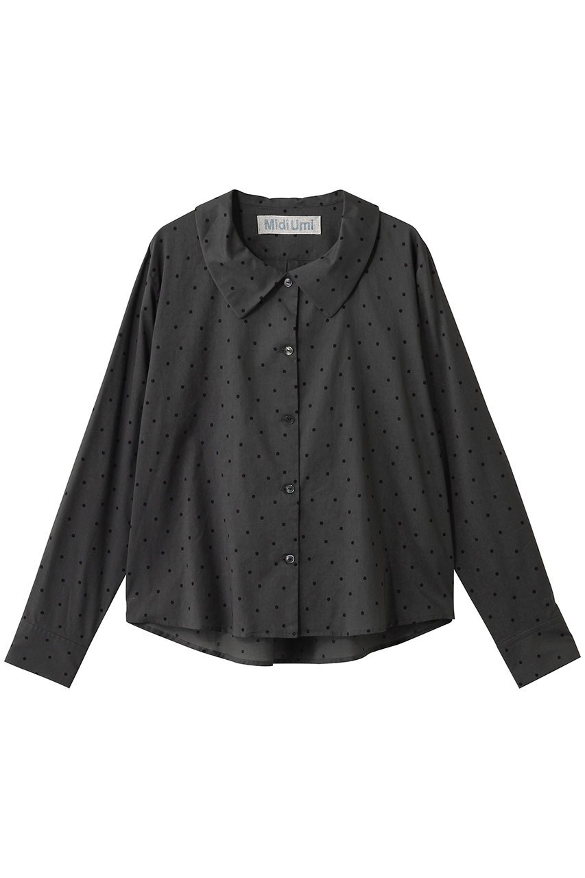 ミディウミ/MidiUmiのflat collar dots shirt シャツ(c.gray/1-730120)