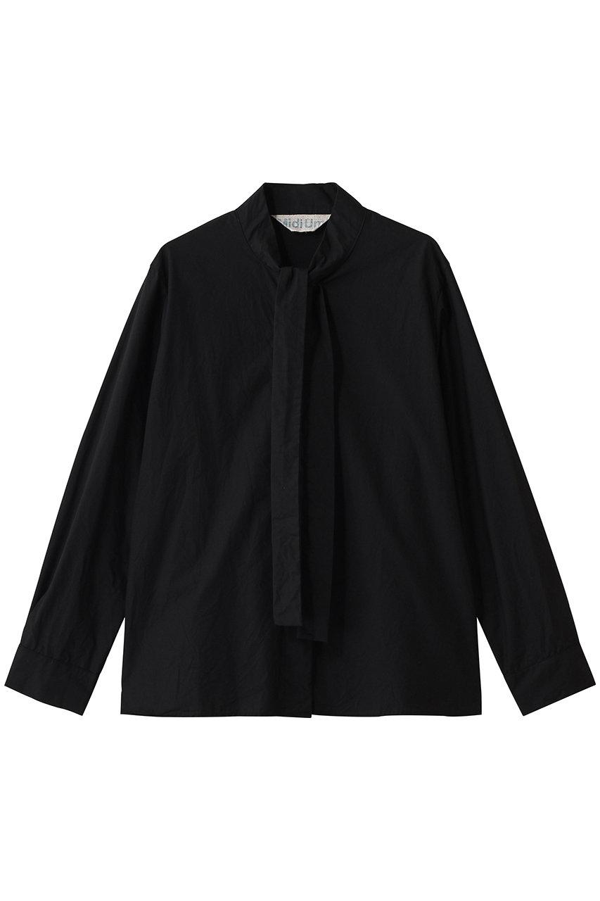 ミディウミ/MidiUmiのtie-neck shirt シャツ(black/1-730154)