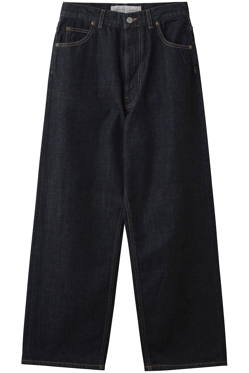 ミディウミ/MidiUmiのhigh waist straight denim デニム(navy/1-760070)