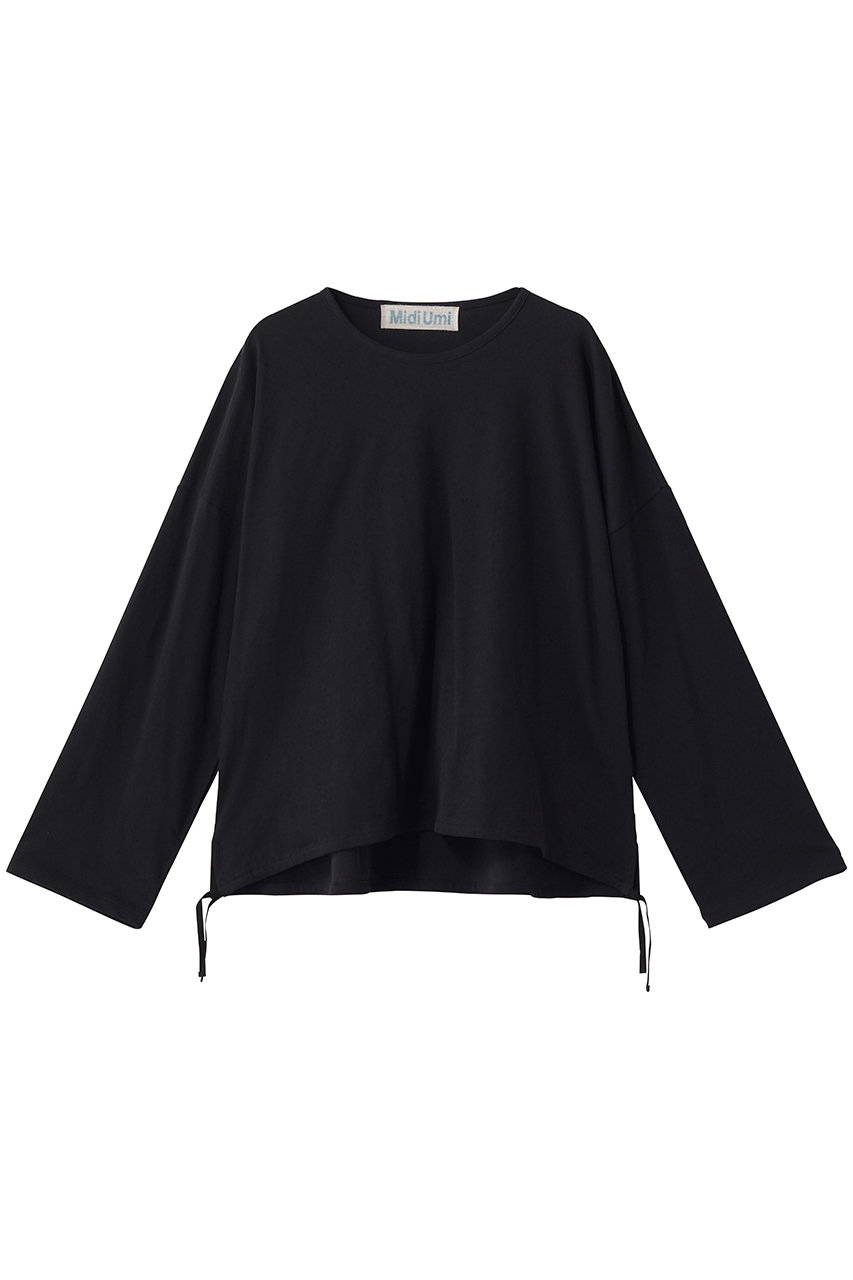 ミディウミ/MidiUmiのdrawstring P/O プルオーバー(black/1-710109)