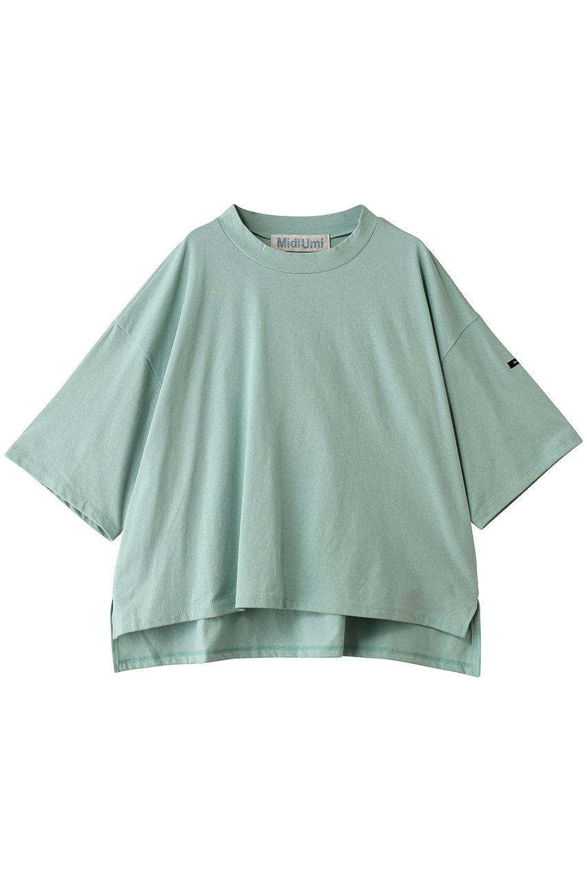 ミディウミ/MidiUmiのmock neck wide PO プルオーバー(green/1-710162)