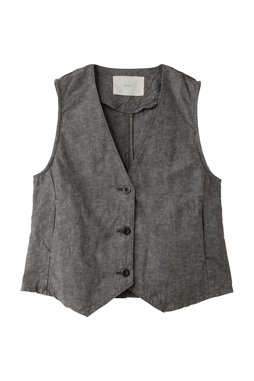ミディウミ/MidiUmiのC/L vest ベスト(gray/1-730131)
