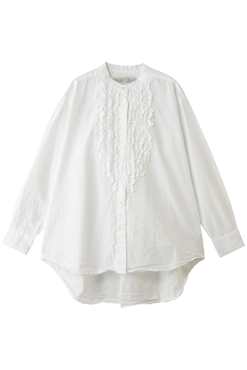 ミディウミ/MidiUmiのfront frill shirt シャツ(off white/1-730159)