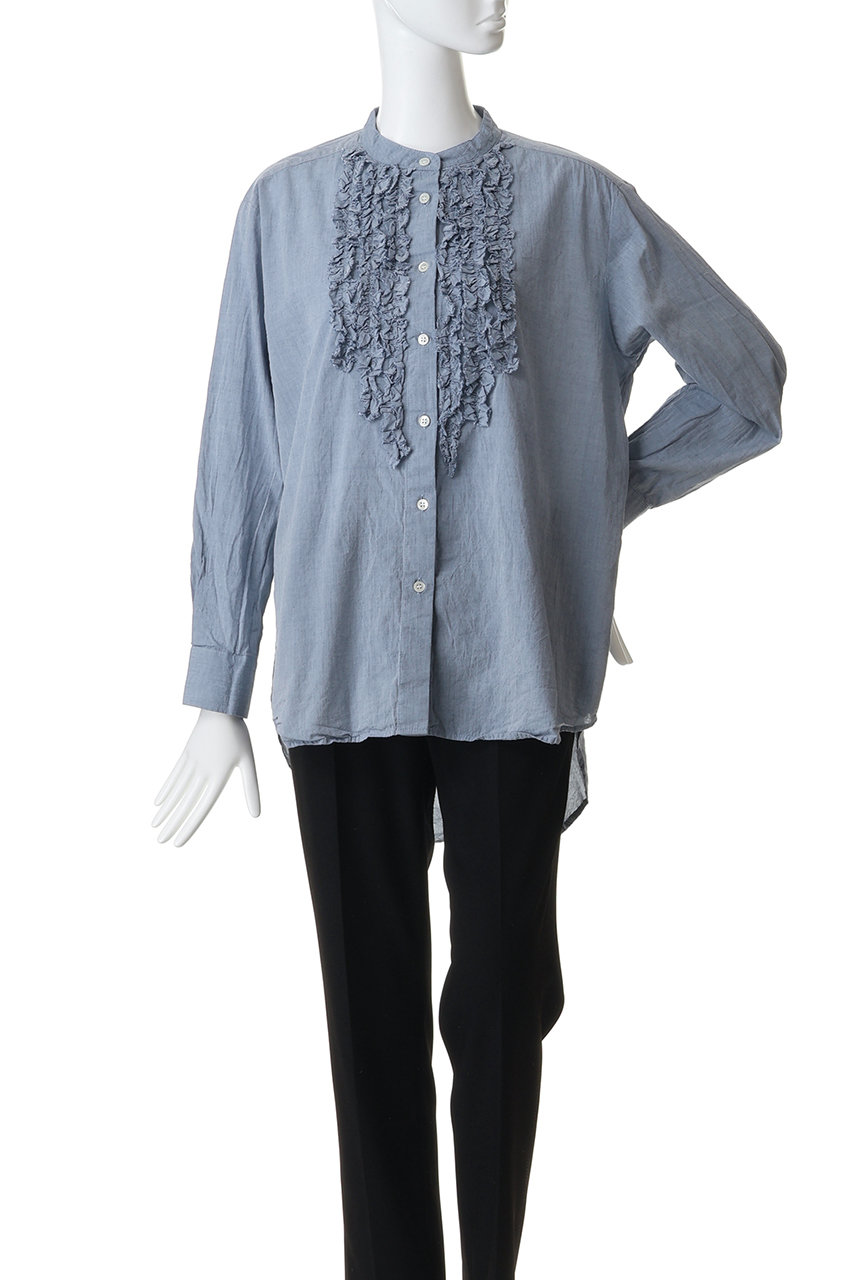 MidiUmi(ミディウミ)｜front frill shirt シャツ/off white の通販