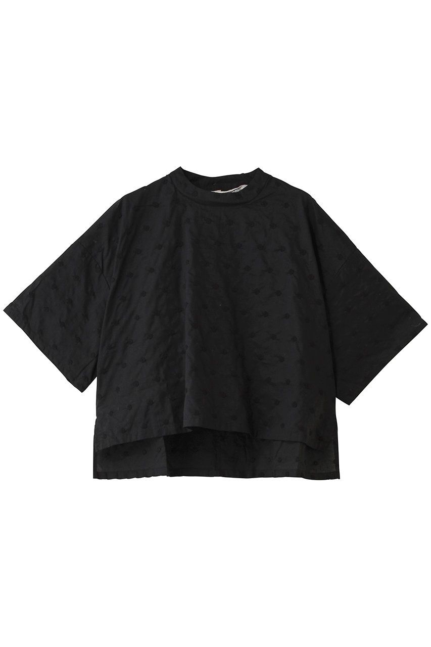 ミディウミ/MidiUmiのdots wide shirt PO プルオーバー(black/1-730169)