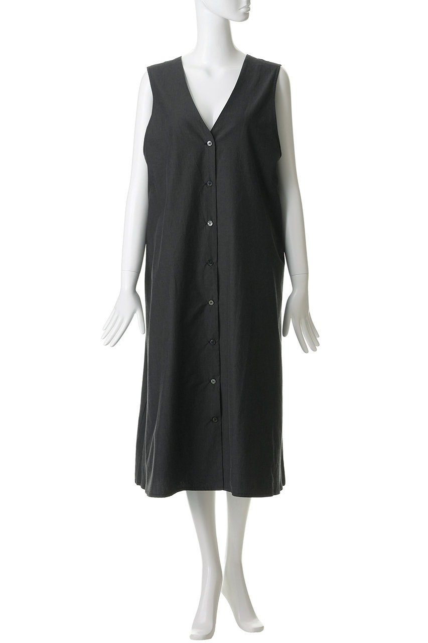 MidiUmi(ミディウミ)｜V neck long gilet OP ワンピース/navy の通販 