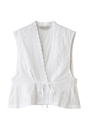 ミディウミ/MidiUmiのlace side tuck vest ベスト(110300/110301)