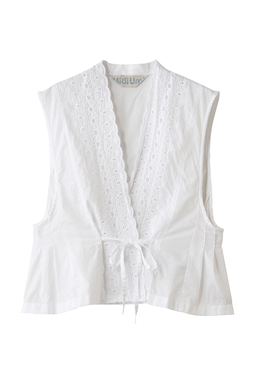 ミディウミ/MidiUmiのlace side tuck vest ベスト(off white/1-730152)