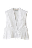 lace side tuck vest ベスト