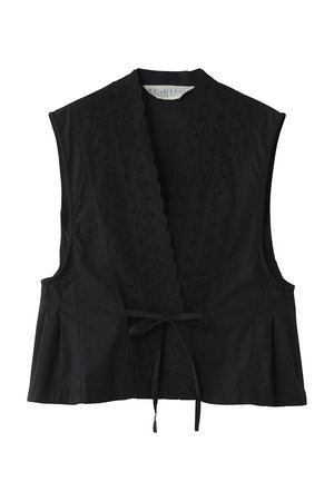 ミディウミ/MidiUmiのlace side tuck vest ベスト(110300/110301)