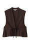 lace side tuck vest ベスト ミディウミ/MidiUmi brown