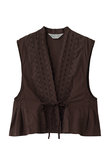 lace side tuck vest ベスト