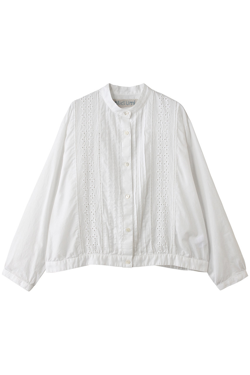 MidiUmi lace blouson SH シャツ (off white, F) ミディウミ ELLE SHOP