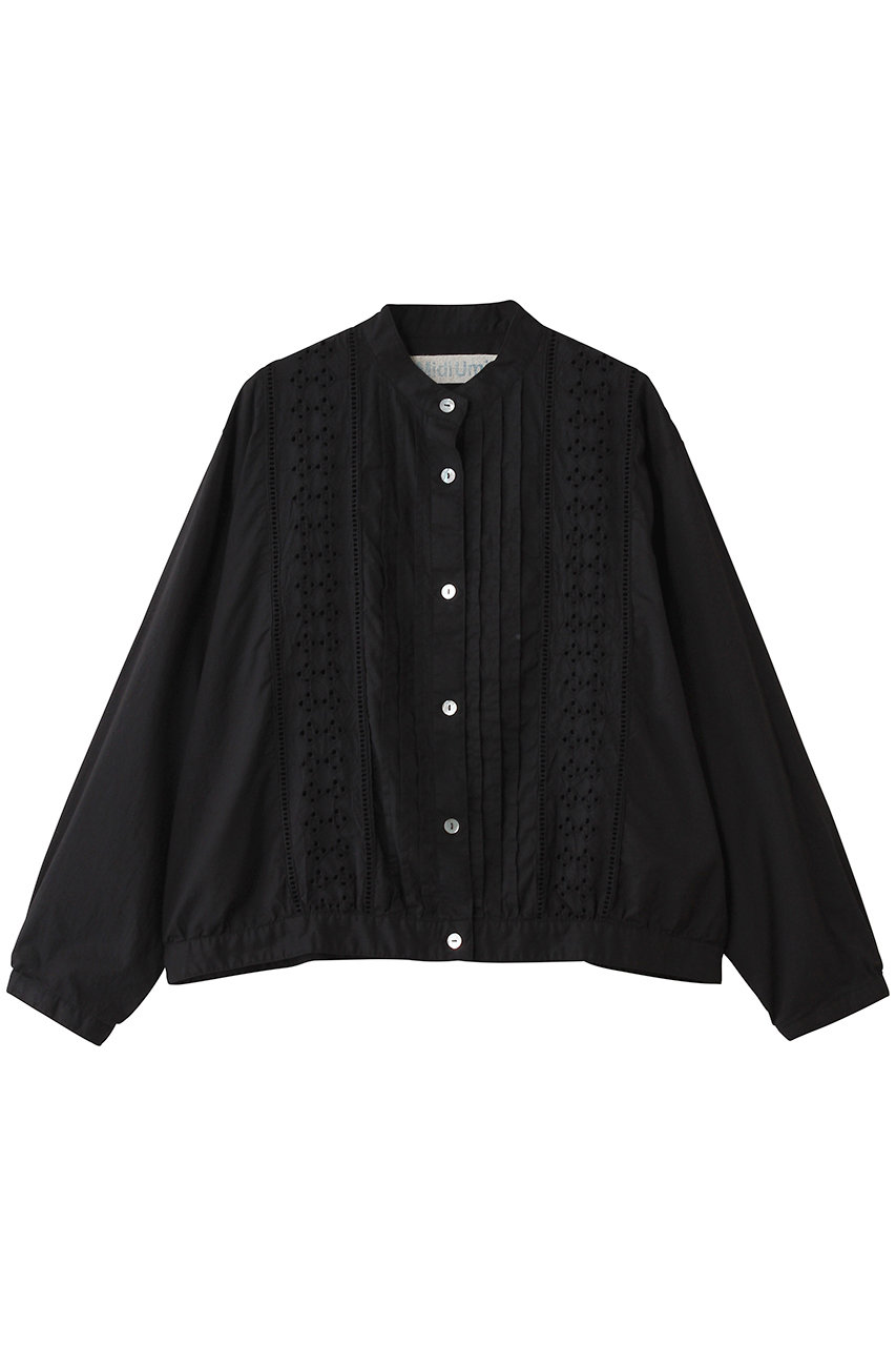 ミディウミ/MidiUmiのlace blouson SH シャツ(black/1-730156)