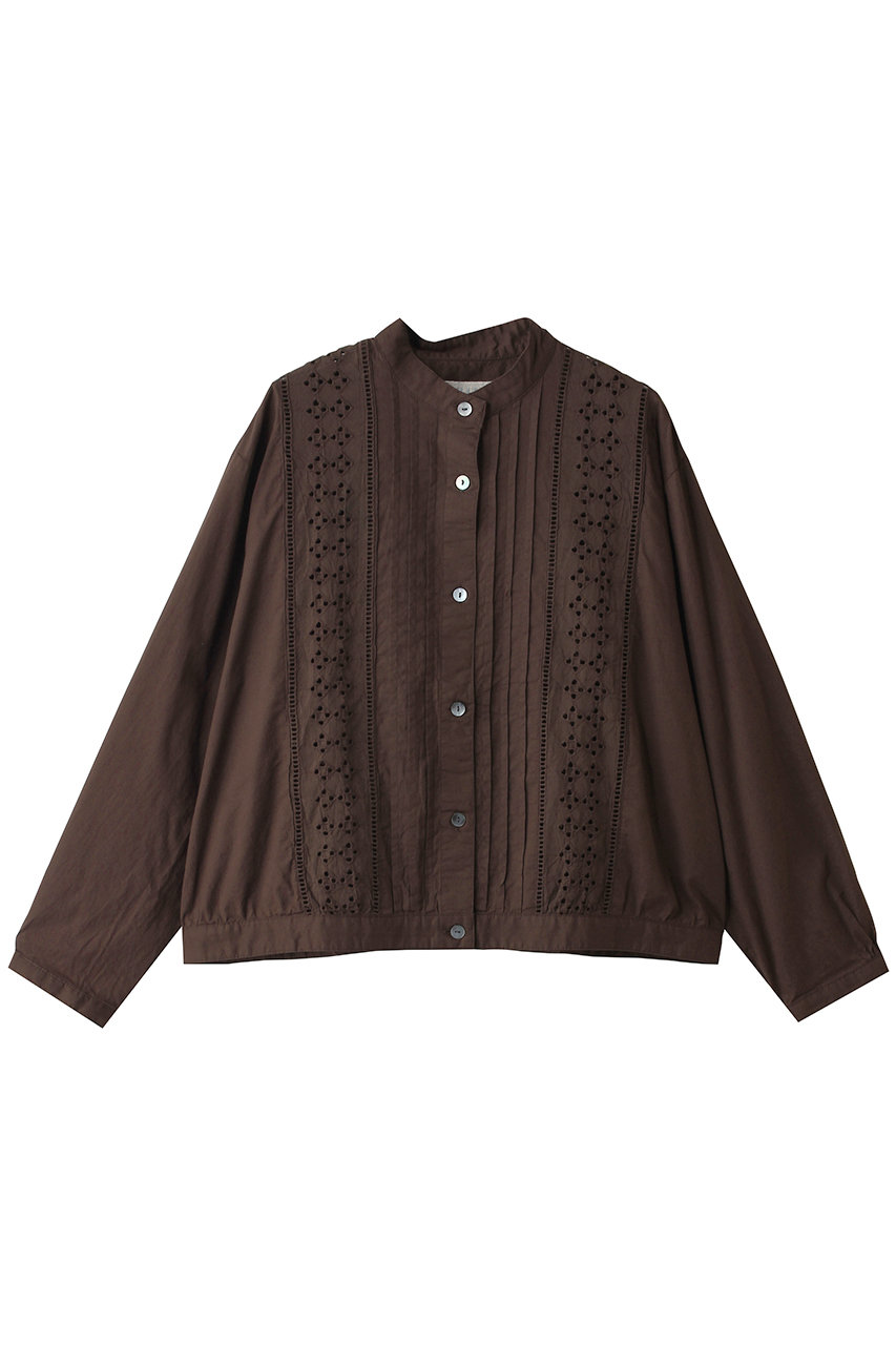 ミディウミ/MidiUmiのlace blouson SH シャツ(brown/1-730156)