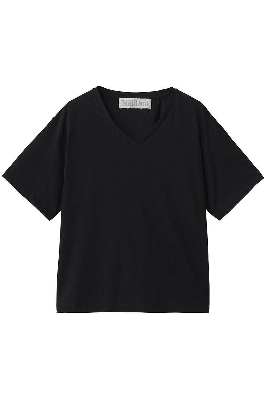 ミディウミ/MidiUmiのV neck P/O プルオーバー(black/2-710208)