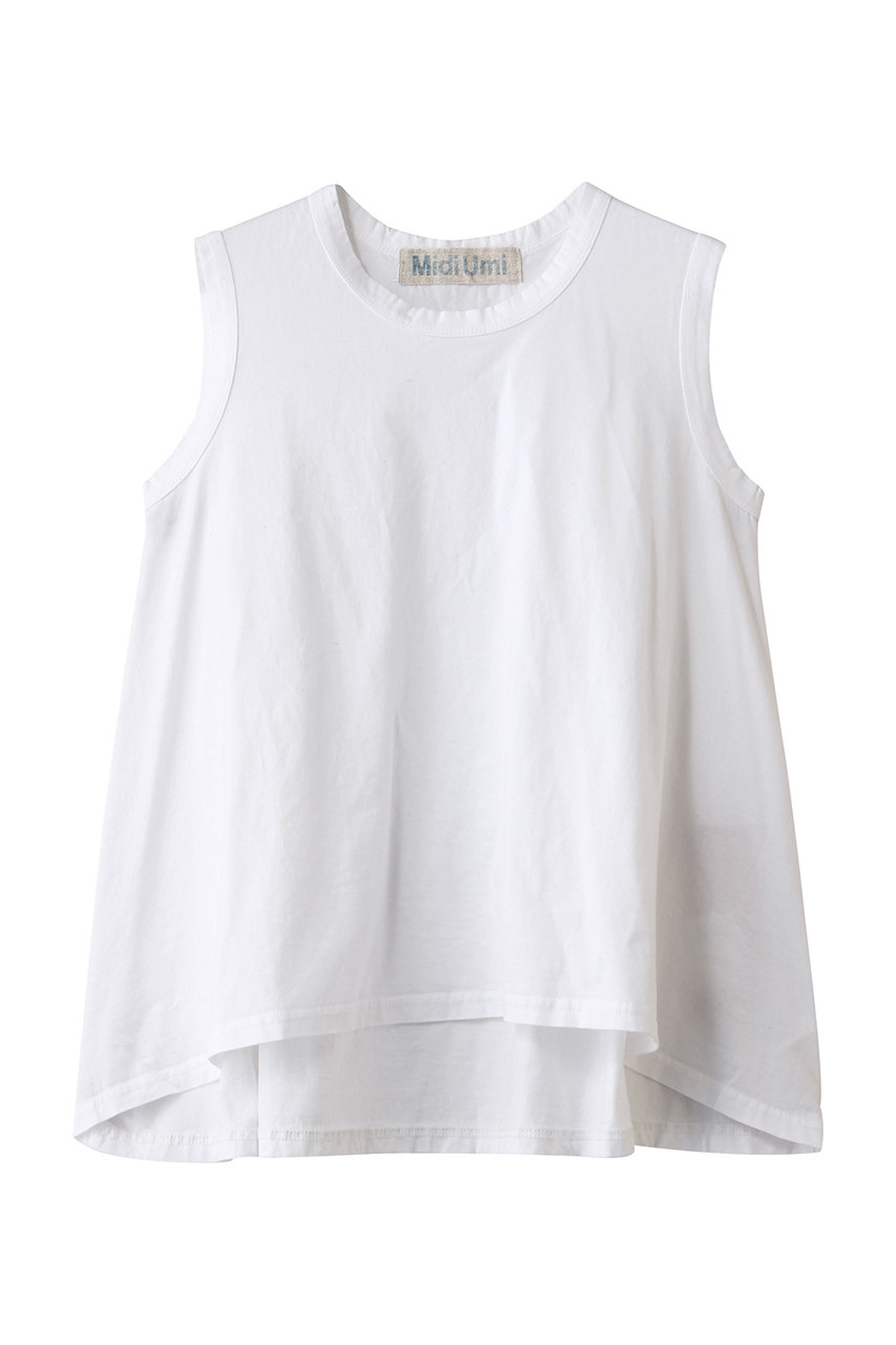 ミディウミ/MidiUmiのcrew neck flare tank top トップ(off white/2-710222)