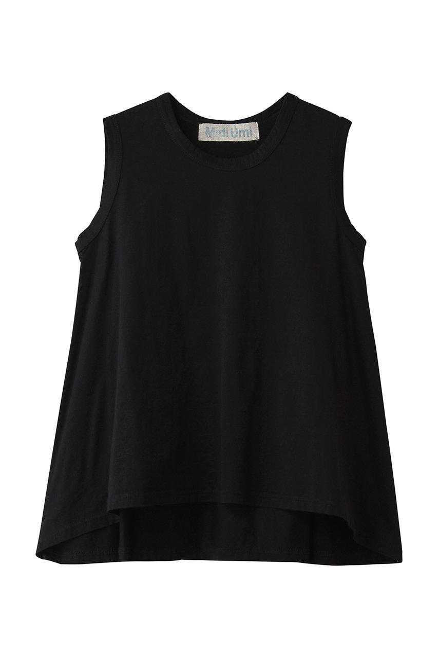 ミディウミ/MidiUmiのcrew neck flare tank top トップ(black/2-710222)