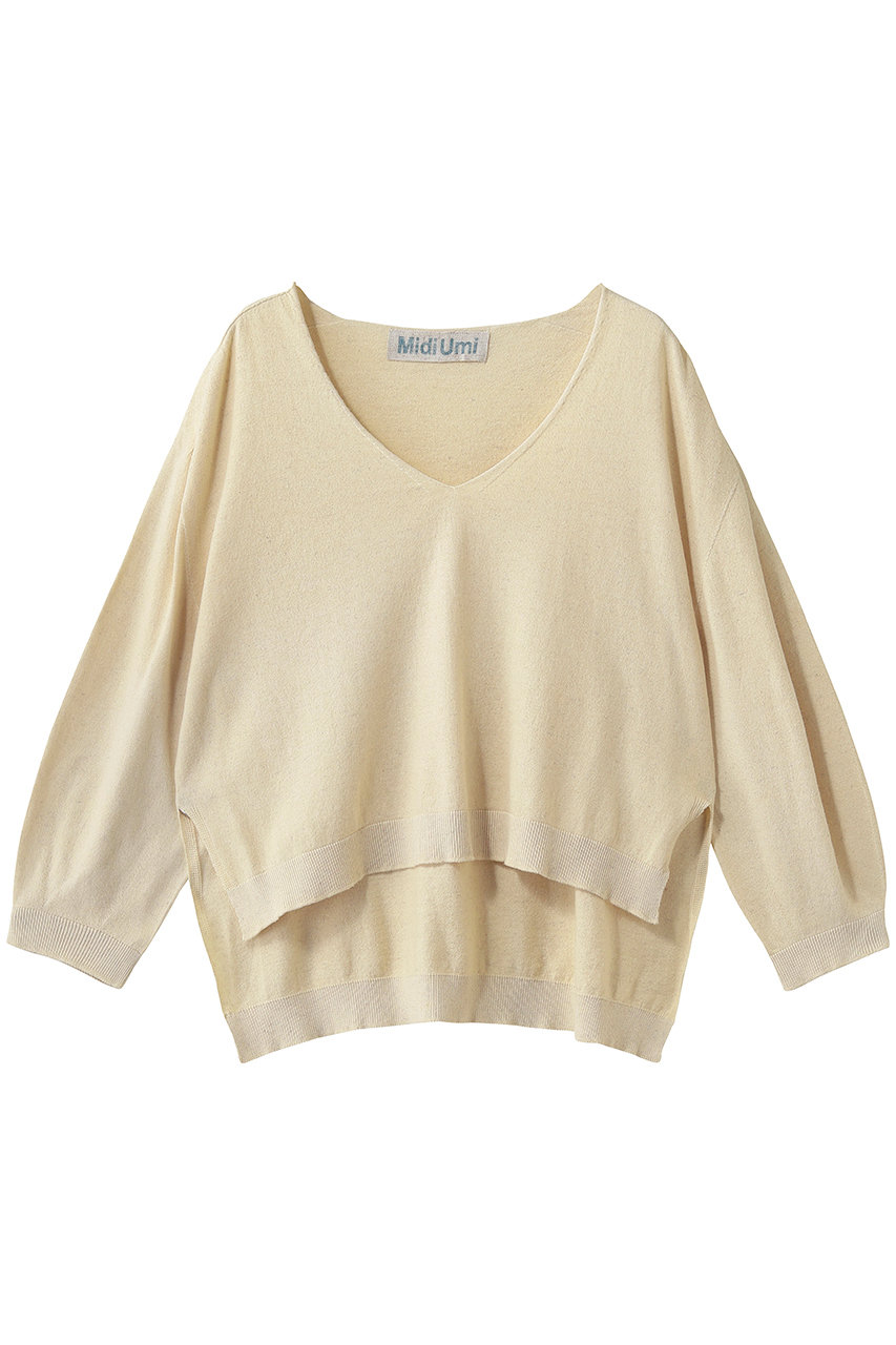 ミディウミ/MidiUmiのBOTANICAL DYE knit PO プルオーバー(ivory/2-720220)