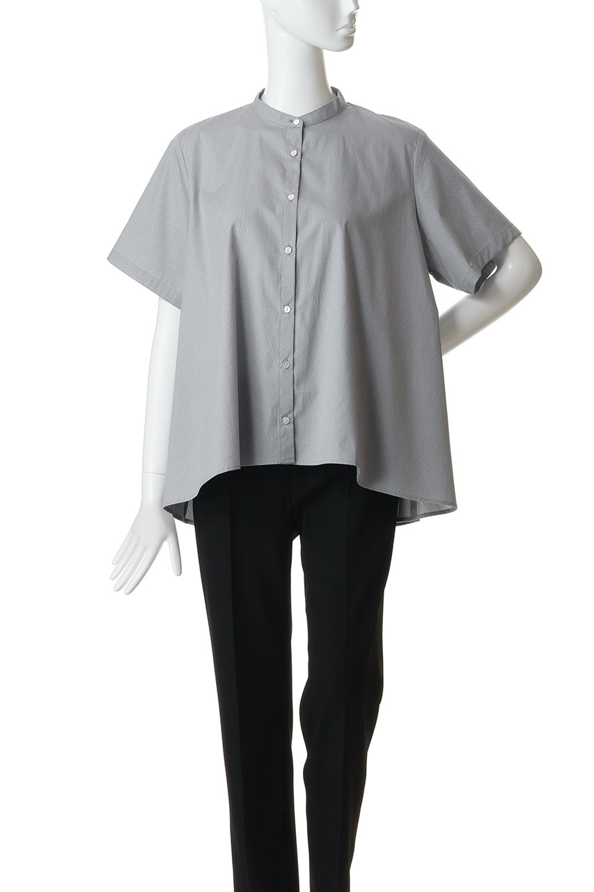 MidiUmi(ミディウミ)｜half slv dots A line shirt シャツ/kinari の