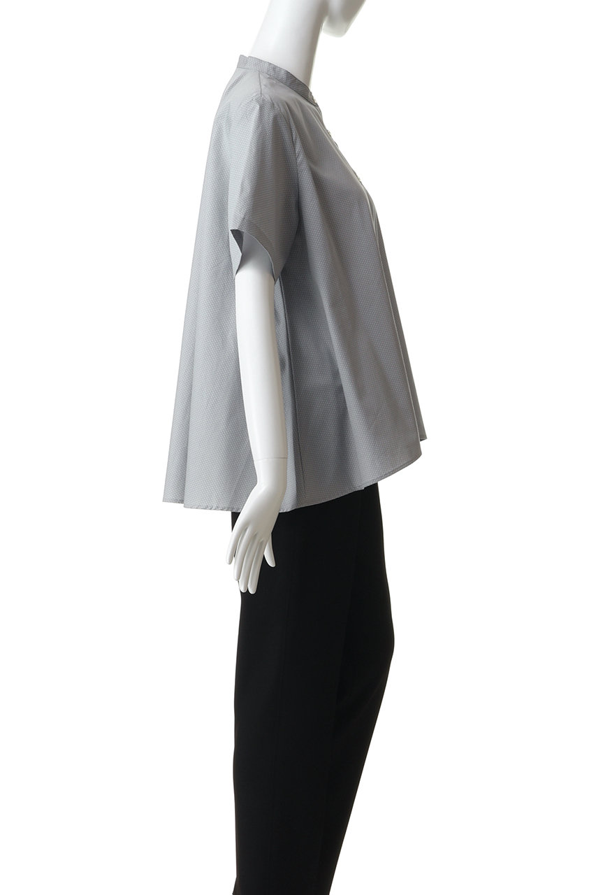MidiUmi(ミディウミ)｜half slv dots A line shirt シャツ/kinari の