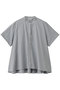 half slv dots A line shirt シャツ ミディウミ/MidiUmi l.gray