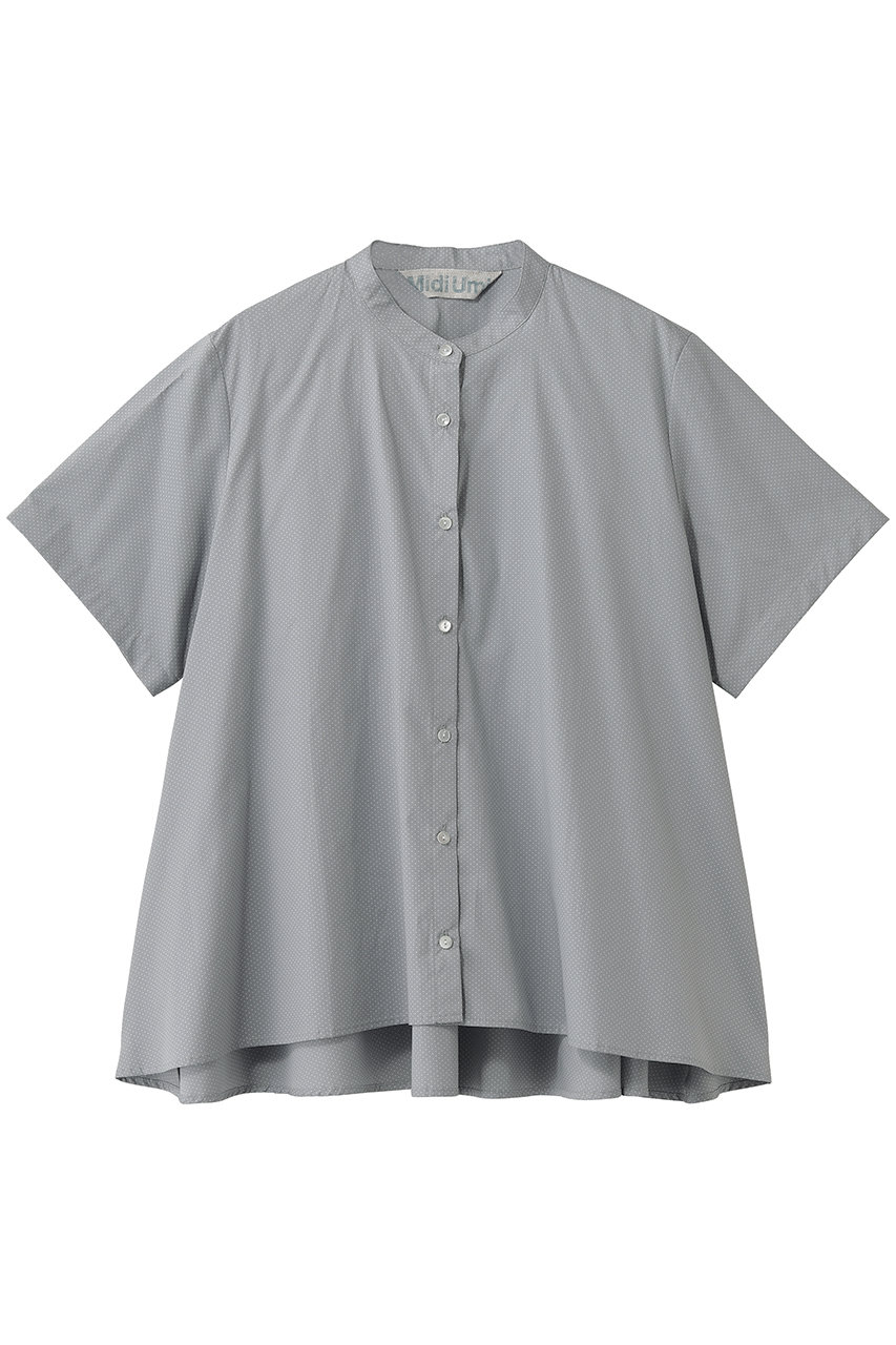 ミディウミ/MidiUmiのhalf slv dots A line shirt シャツ(l.gray/2-73984962)