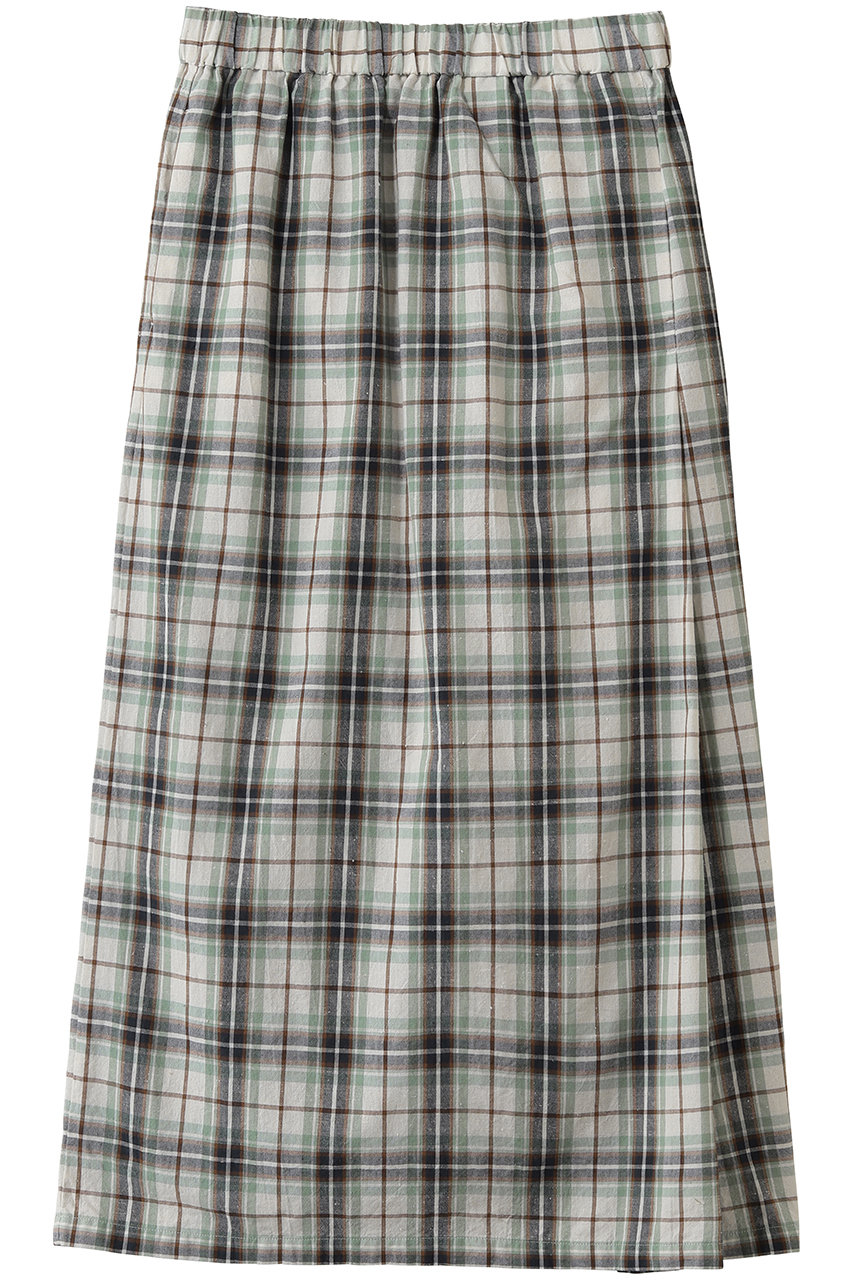 ミディウミ/MidiUmiのcheck lap like skirt スカート(green/2-760178)