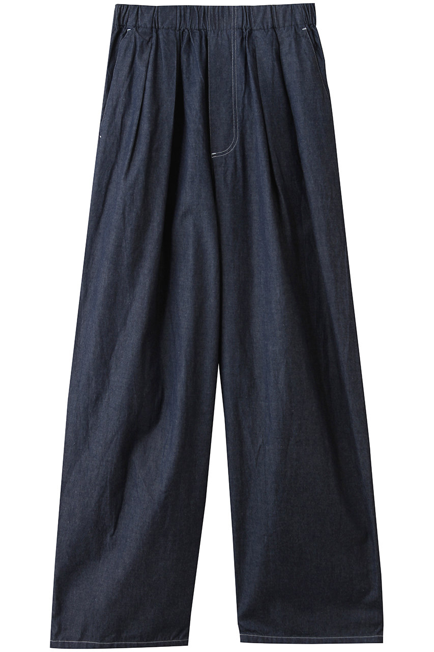 ミディウミ/MidiUmiのdenim tuck wide easy PT パンツ(navy/2-760207)