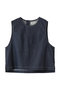 compact denim vest ベスト ミディウミ/MidiUmi navy