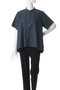 half slv dots A line shirt シャツ ミディウミ/MidiUmi